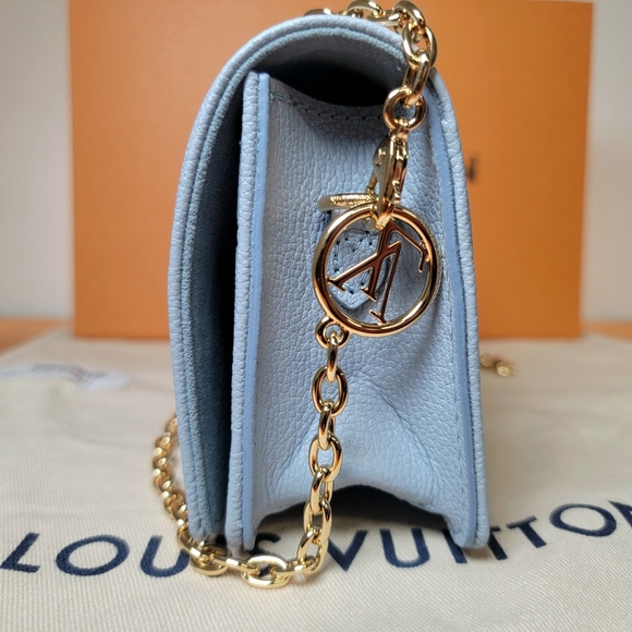 Louis Vuitton Lily WOC Wallet On Chain Blue Hour Monogram Empreinte Shoulder Bag - Picture 6 of 14